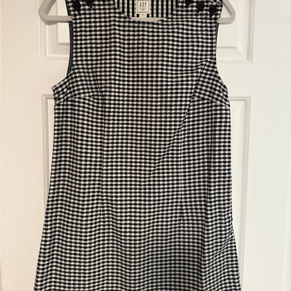 Gap Doen Mini Denim Gingham Shift - image 4